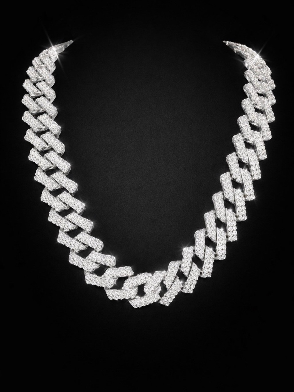 28” Miami Cuban Link Chain 16mm Iced Out Hip Hop Bling Necklace for Men